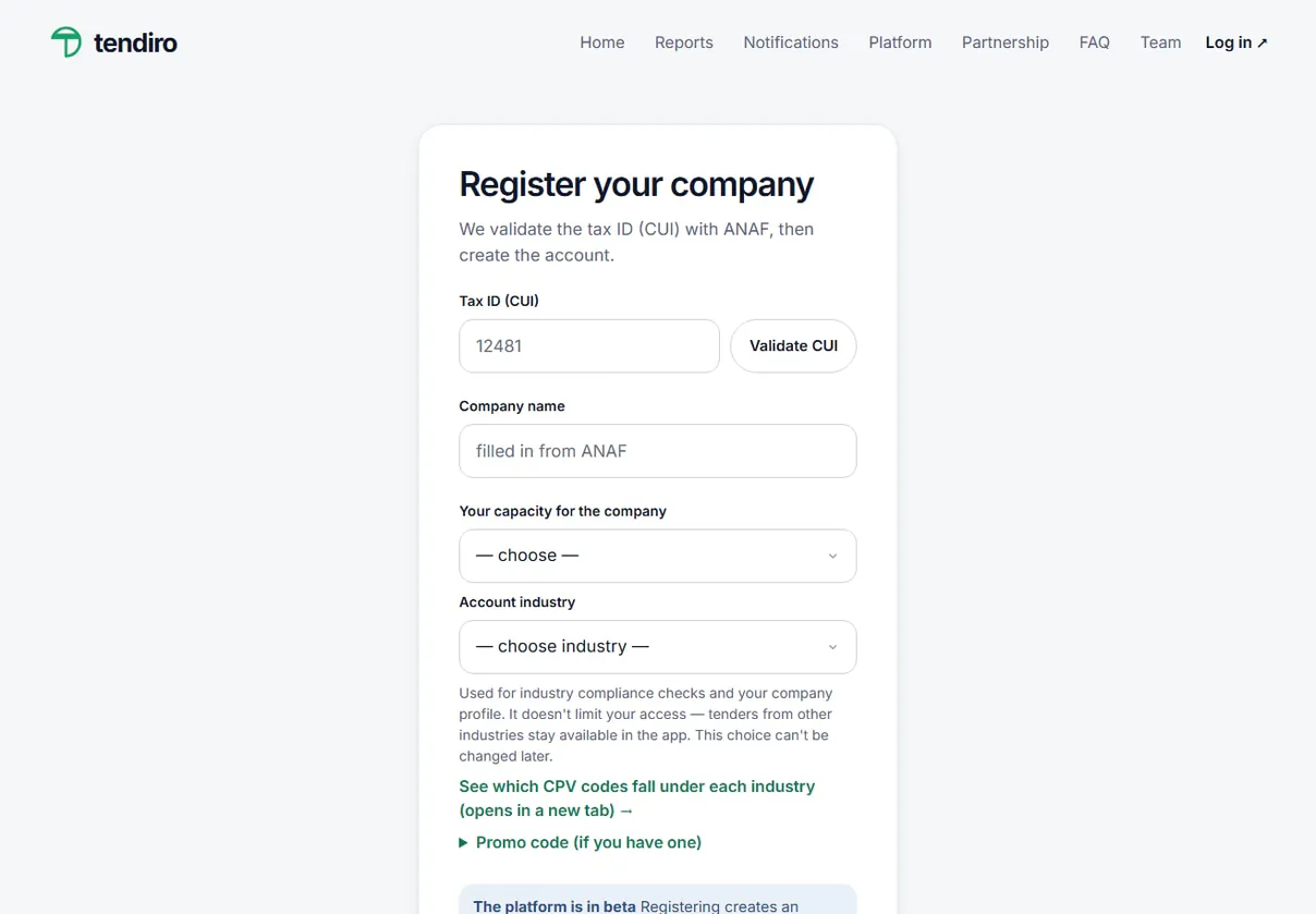 Create your account